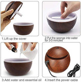 Mini Wooden Aroma Diffuser cum Humidifier with Aroma Oils